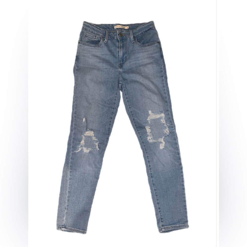 Levi's Women's Distressed Skinny Ankle Jeans - size 26 - Picture 3 of 4